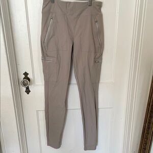 Athleta Taupe Pants • Size 8 Tall • Stylish Comfort with Pockets